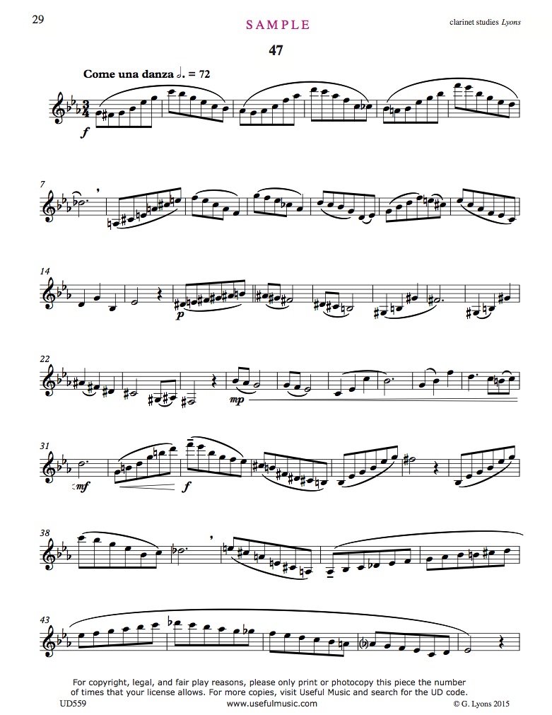 Clarinet Studies 46 and 47