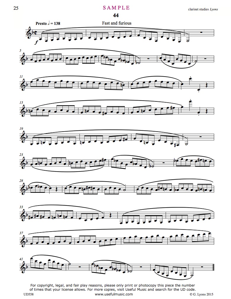 Clarinet Studies 44 and 45