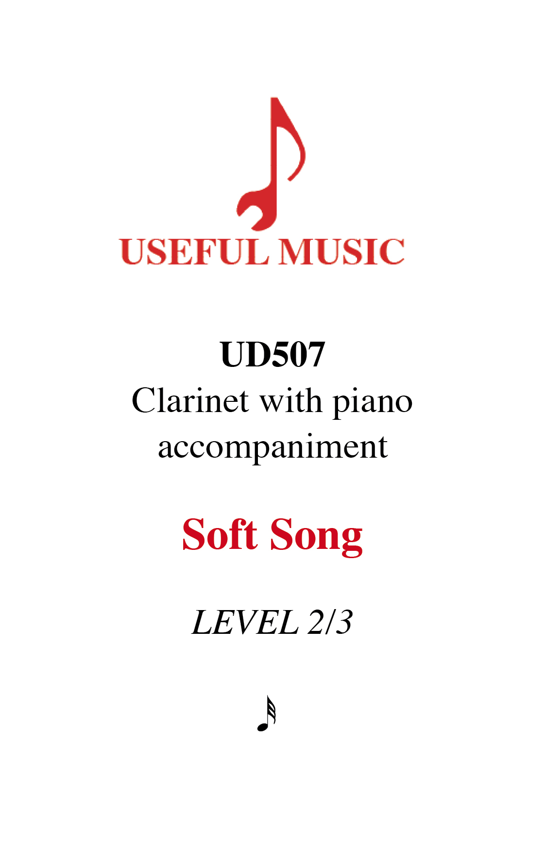 Soft Song - Clarinet with piano accompaniment