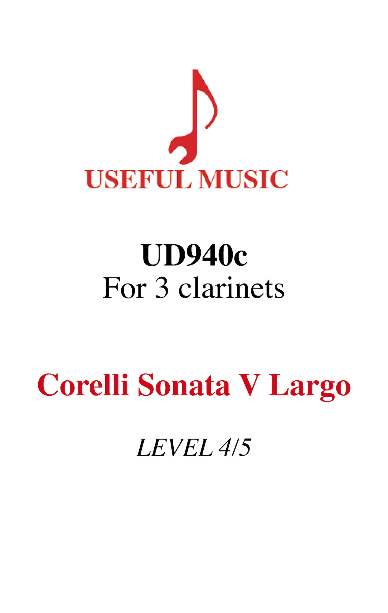 Corelli Largo for 3 clarinets