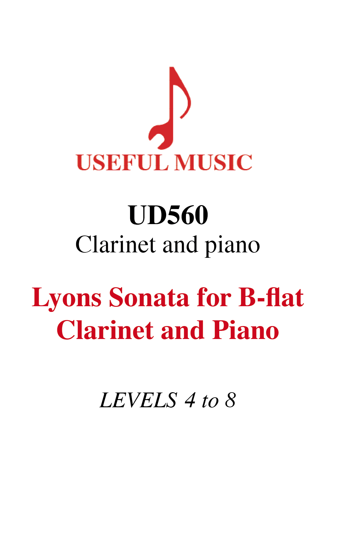 Lyons Sonata for Clarinet And Piano