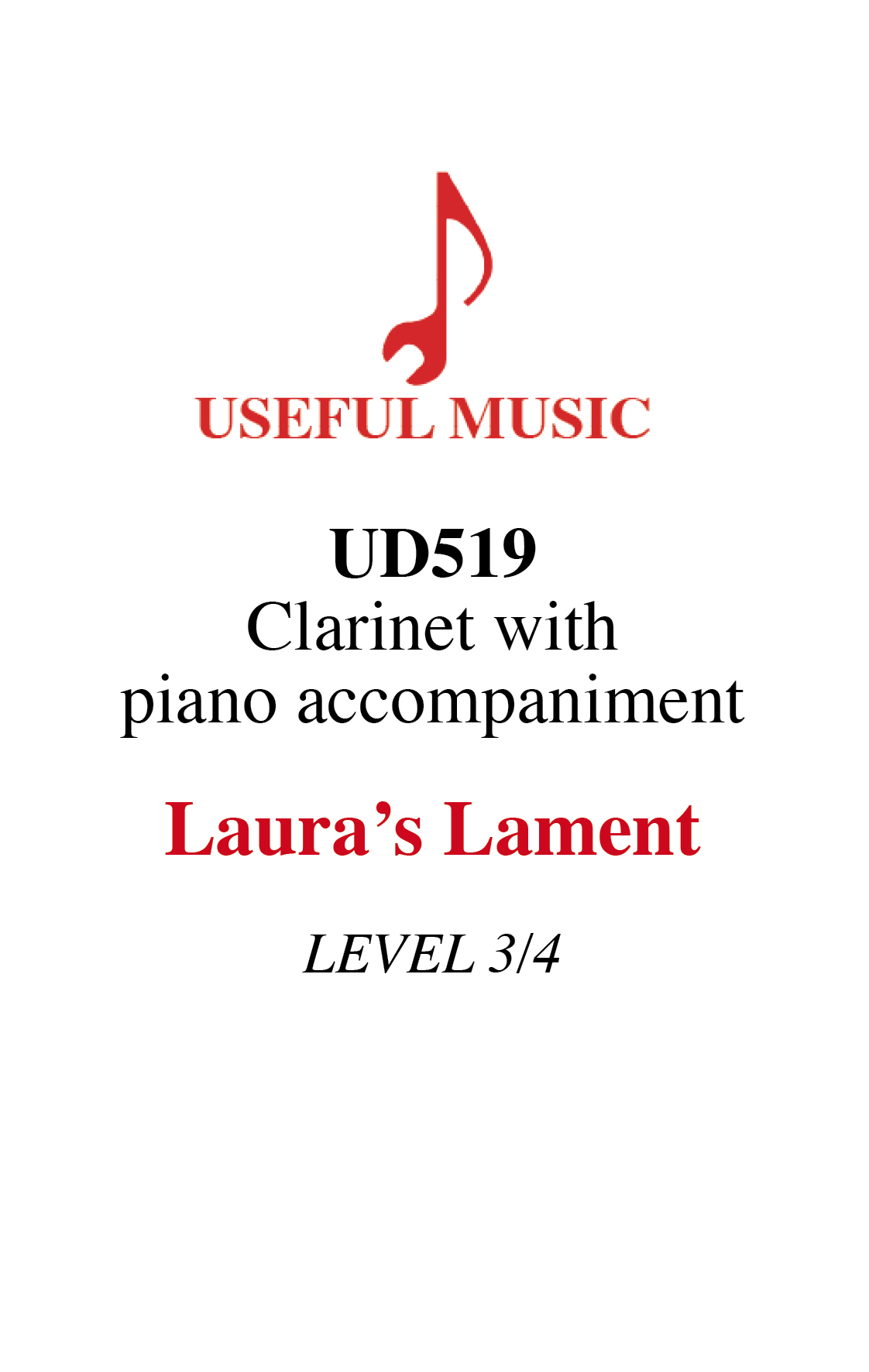 Laura's Lament - Clarinet with piano accompaniment