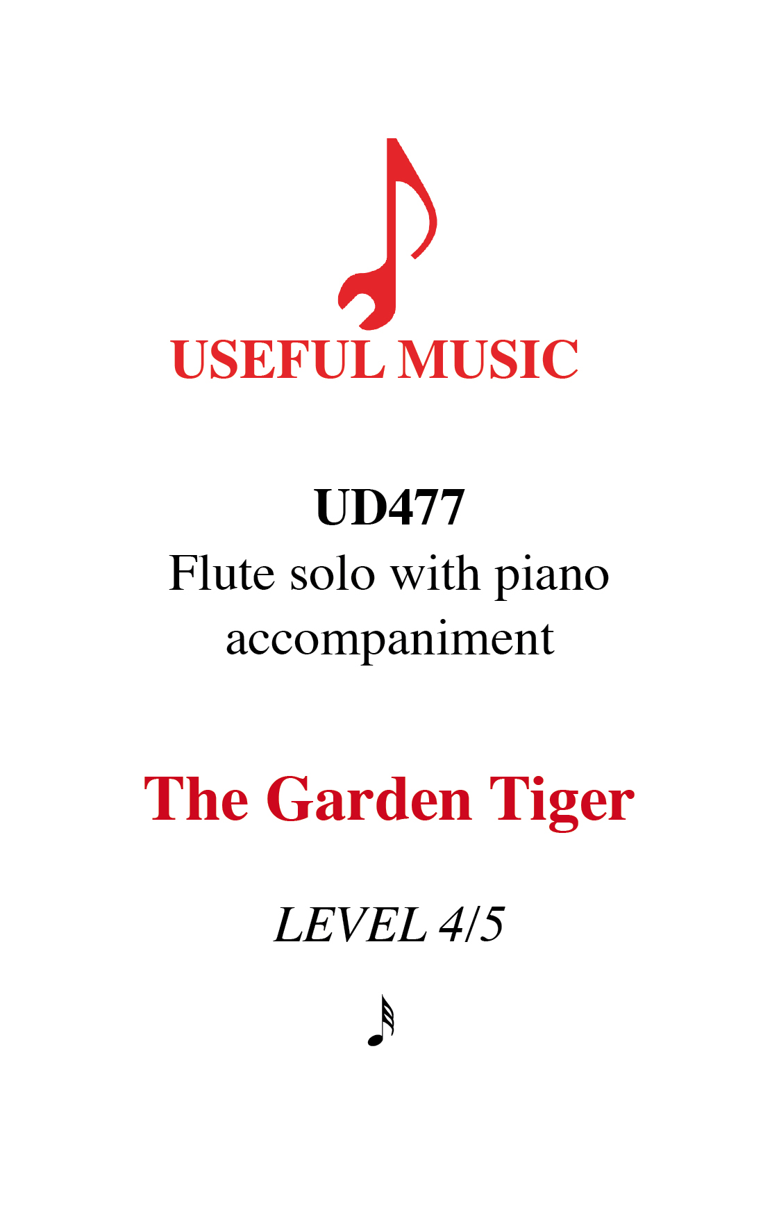 The Garden Tiger - flute with piano accompaniment