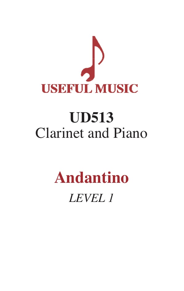 Andantino - Clarinet with piano accompaniment