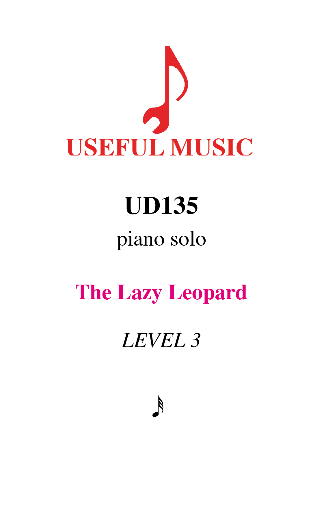 The Lazy Leopard – piano solo